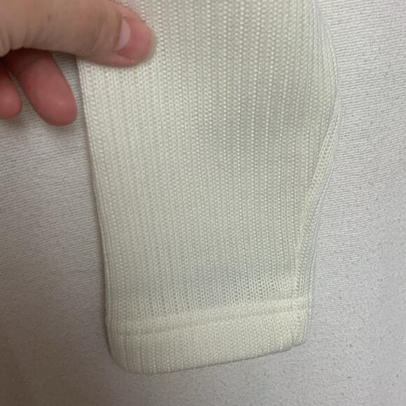 wooly bully women's large white cowl neck pullover sweater corded - Picture 8 of 12